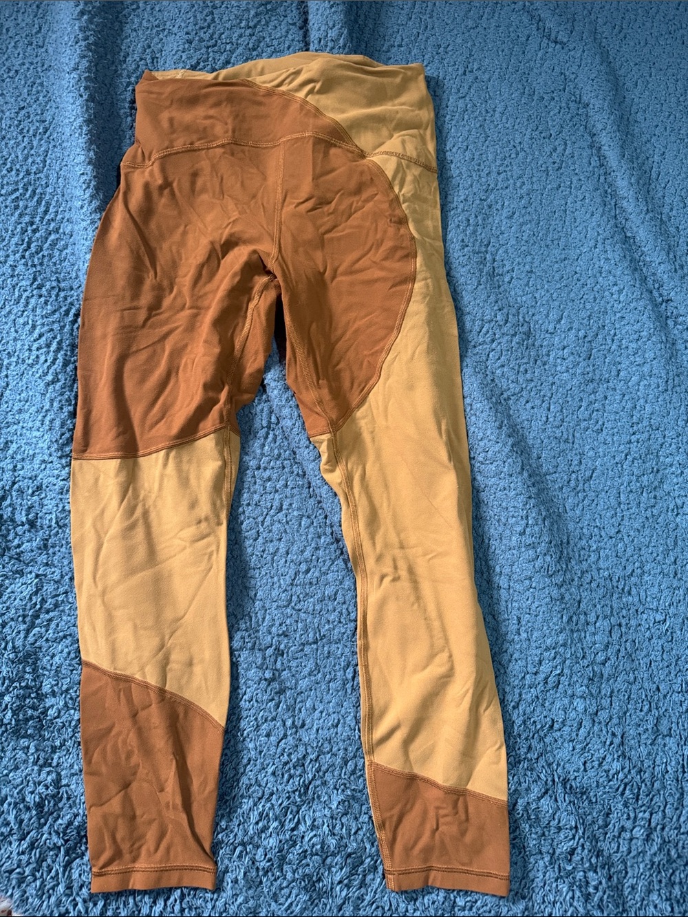 lululemon athletica Two-Tone Tan and Brown Panel Joggers